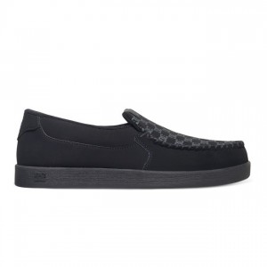 Slip On DC Shoes Villain Męskie Czarne | 15ZRGXIAN