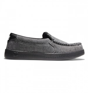 Slip On DC Shoes Villain Męskie Czarne | 29PQEKHMZ