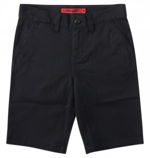 Spodenki DC Shoes Worker Relaxed Fit Chino Dziecięce Czarne | 90SNHGJEW