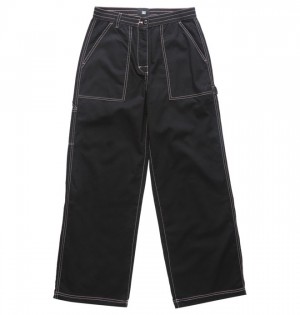 Spodnie DC Shoes Riveter Carpenter 2 Damskie Czarne | 32PYNUQDJ