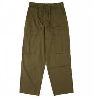 Spodnie DC Shoes The Tundra Cargo Męskie Ciemny Zielone | 34FRECPWM