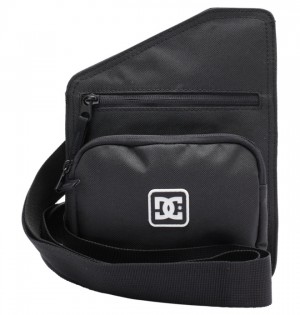 Torby DC Shoes Slant Klapki .75 L Small Messenger Męskie Czarne | 78OQPNDHB