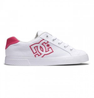 Trampki DC Shoes Chelsea Damskie Białe Różowe | 60SBIJYCZ