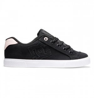 Trampki DC Shoes Chelsea Damskie Czarne Czarne Różowe | 94AMZQFLD