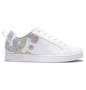 Trampki DC Shoes Court Graffik Damskie Białe Kolorowe | 06SAJDTWP