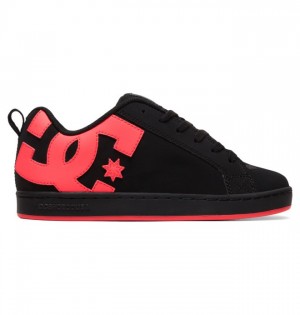 Trampki DC Shoes Court Graffik Damskie Czarne Różowe | 70DQRAMEK