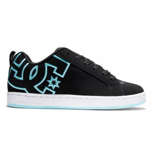 Trampki DC Shoes Court Graffik Damskie Czarne Niebieskie | 20FINCZRW