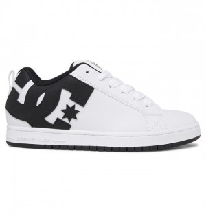 Trampki DC Shoes Court Graffik Męskie Białe Czarne Czarne | 75BQXUMWA