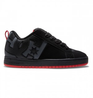Trampki DC Shoes Court Graffik Męskie Czarne Szare Czerwone | 61IEVPBNU