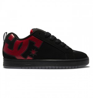 Trampki DC Shoes Court Graffik Męskie Czarne Czerwone | 37CGPDYJN
