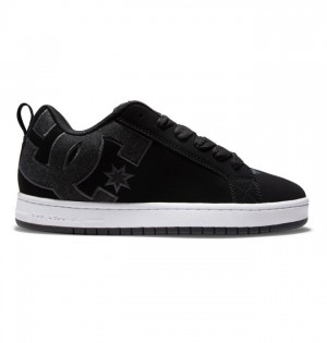 Trampki DC Shoes Court Graffik Męskie Czarne Niebieskie | 04QFKHUWP