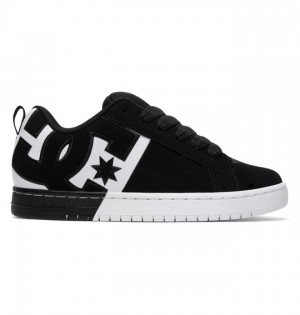 Trampki DC Shoes Court Graffik Męskie Czarne Białe Czarne | 79LRWGOIK