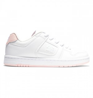 Trampki DC Shoes Manteca 4 Damskie Białe Różowe | 50VSEHRCZ