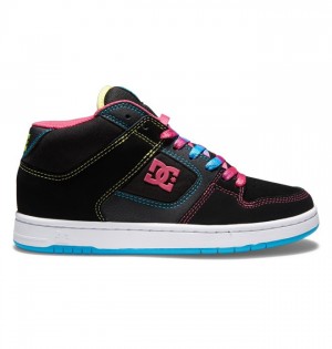 Trampki DC Shoes Manteca 4 MID Mid-Top Damskie Czarne Kolorowe | 57MNUJCEO