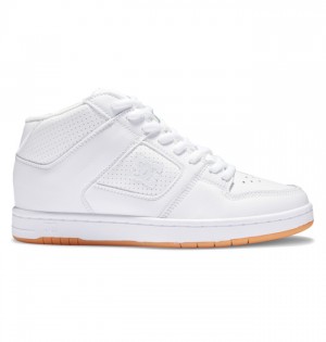 Trampki DC Shoes Manteca 4 MID Mid-Top Damskie Białe | 94MTJZLFO