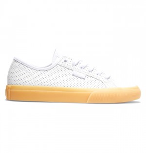 Trampki DC Shoes Manual Damskie Białe | 67YAPQMFN