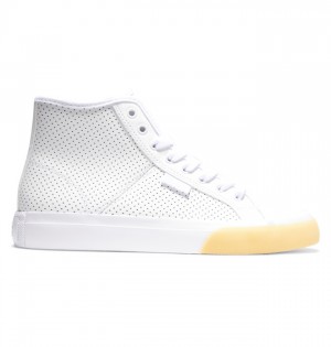 Trampki DC Shoes Manual Hi High-Top Damskie Białe | 82PMZQYHX