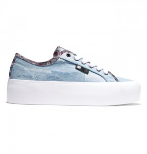 Trampki DC Shoes Manual Platformie Damskie Ciemny Niebieskie | 96LNOSDXU