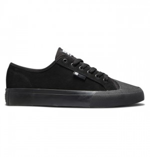 Trampki DC Shoes Manual RT S Zamszowe Skate Męskie Czarne | 42TGJEZWU