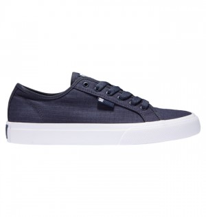 Trampki DC Shoes Manual SE Płócienne Męskie Granatowe Białe | 13XOZHNRT