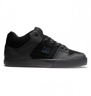 Trampki DC Shoes Pure MID Mid-Top Męskie Czarne Czarne | 12IVUNRPS