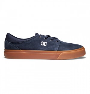 Trampki DC Shoes Trase Zamszowe Męskie Granatowe | 07PFCJLQT