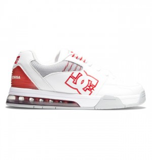 Trampki DC Shoes Versatile Męskie Białe Szare Czerwone | 51MVWECKJ