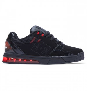 Trampki DC Shoes Versatile Męskie Czarne Czarne Czerwone | 14WFEORHJ