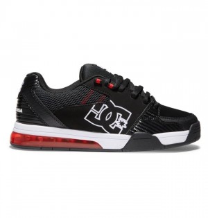 Trampki DC Shoes Versatile Męskie Czarne Białe Czerwone | 36BDJXOTA