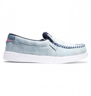 Trampki DC Shoes Villain Slip On Damskie Niebieskie | 80KQYLDNA