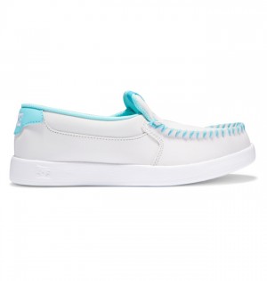 Trampki DC Shoes Villain Slip On Damskie Szare Zielone | 07QPLEWNF